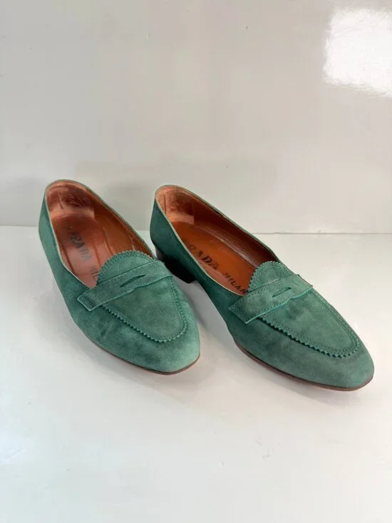 Prada Milano Vintage Suede Ballet Flats – EU 36.5 / US 6.5 - Picture 3 of 14
